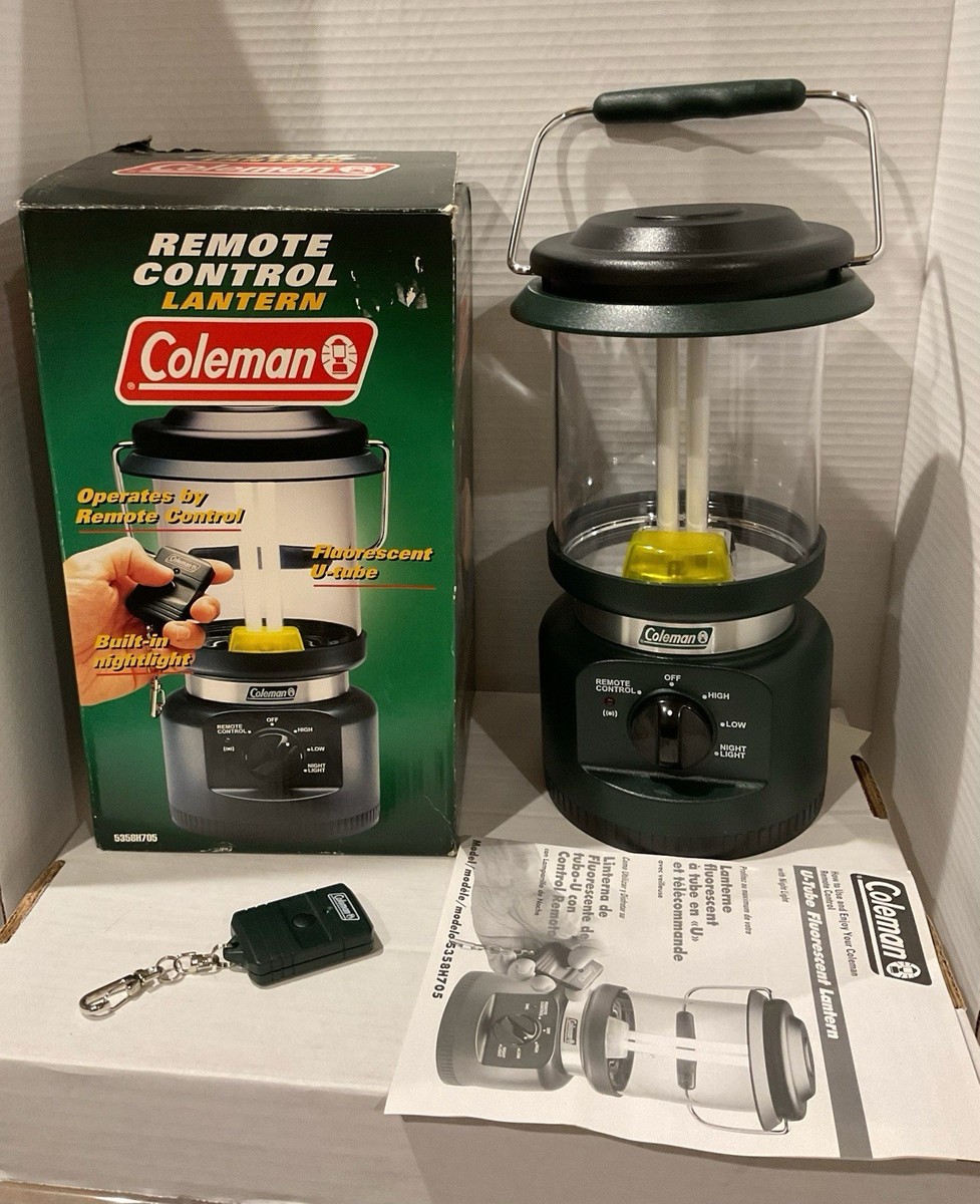 Coleman Remote Control Lantern Battery Powered Fluorescent Lamps