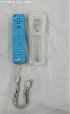 Official Nintendo Wii Blue Motion Plus Remote W/ Sleeve & Strap