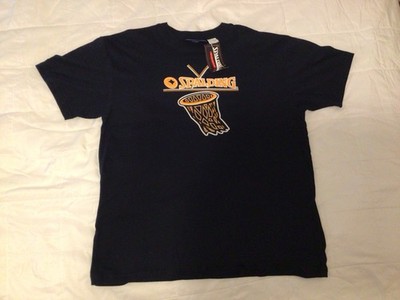 VINTAGE (90s) NEW OLD STOCK DOUBLE STITCH SPALDING BASKETBALL T SHIRT - XL NEW!
