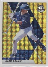 2021 Panini Mosaic Reactive Yellow Mosaic Prizm Nick Solak #104 03rx