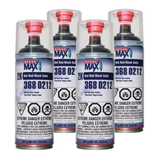 SprayMax 3680212 2K Hot Rod Satin Black Aerosol 12 oz. (4 Pack)