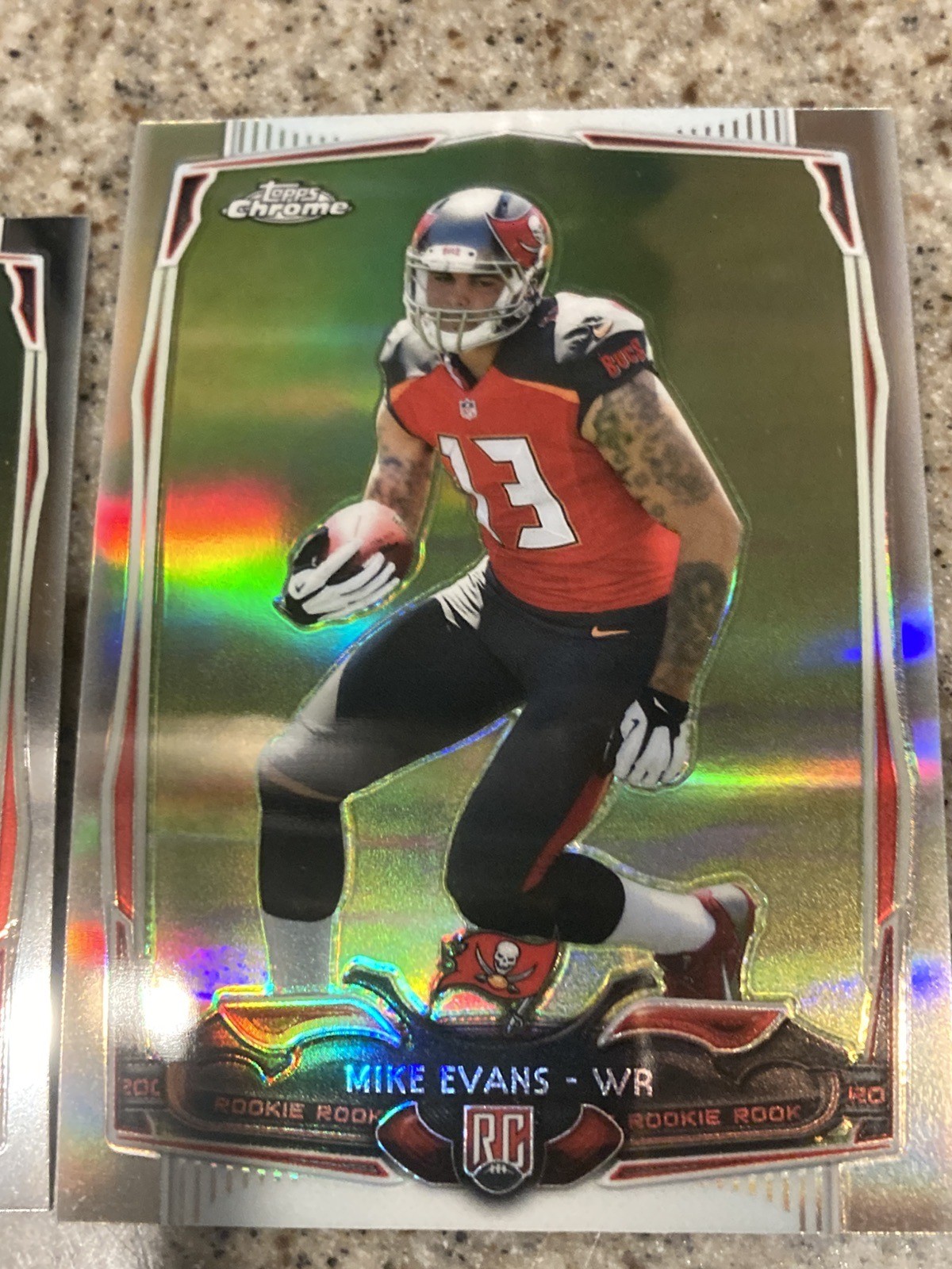 2014 Topps Chrome Mike Evans Rookie Refractor RC #185 Buccaneers