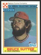 Bruce Sutter #24 1984 Topps Ralston Purina St. Louis Cardinals