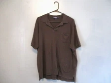 CREMIEUX MEN'S BROWN POLO SHIRT IN SIZE XL