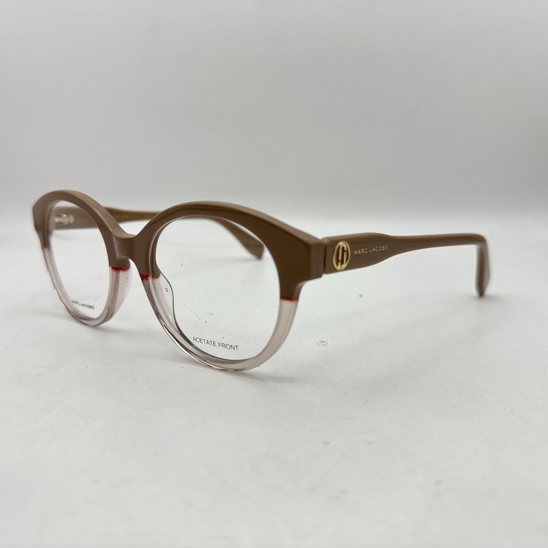 Marc Jacobs Womens Round Full Rim Eyeglasses MARC817 Beige