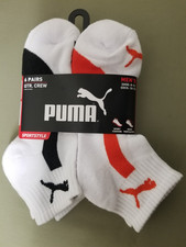 New Mens Puma 6 Pair Quarter Crew Athletic Socks.