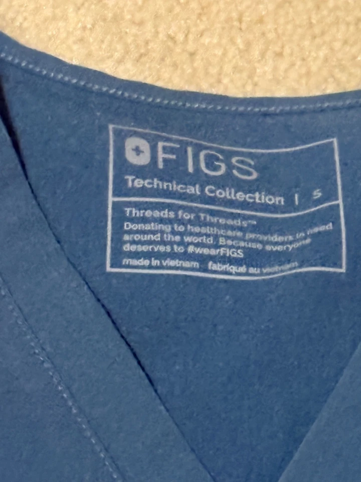 FIGS Technical Collection Scrub Set Womens Small Blue nurse Yoga DISCONTINUED - Image 3 of 4