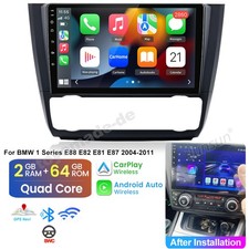 CarPlay Android Car Stereo GPS Sat Nav Radio BT For BMW 1 Series E88 E82 E81 E87