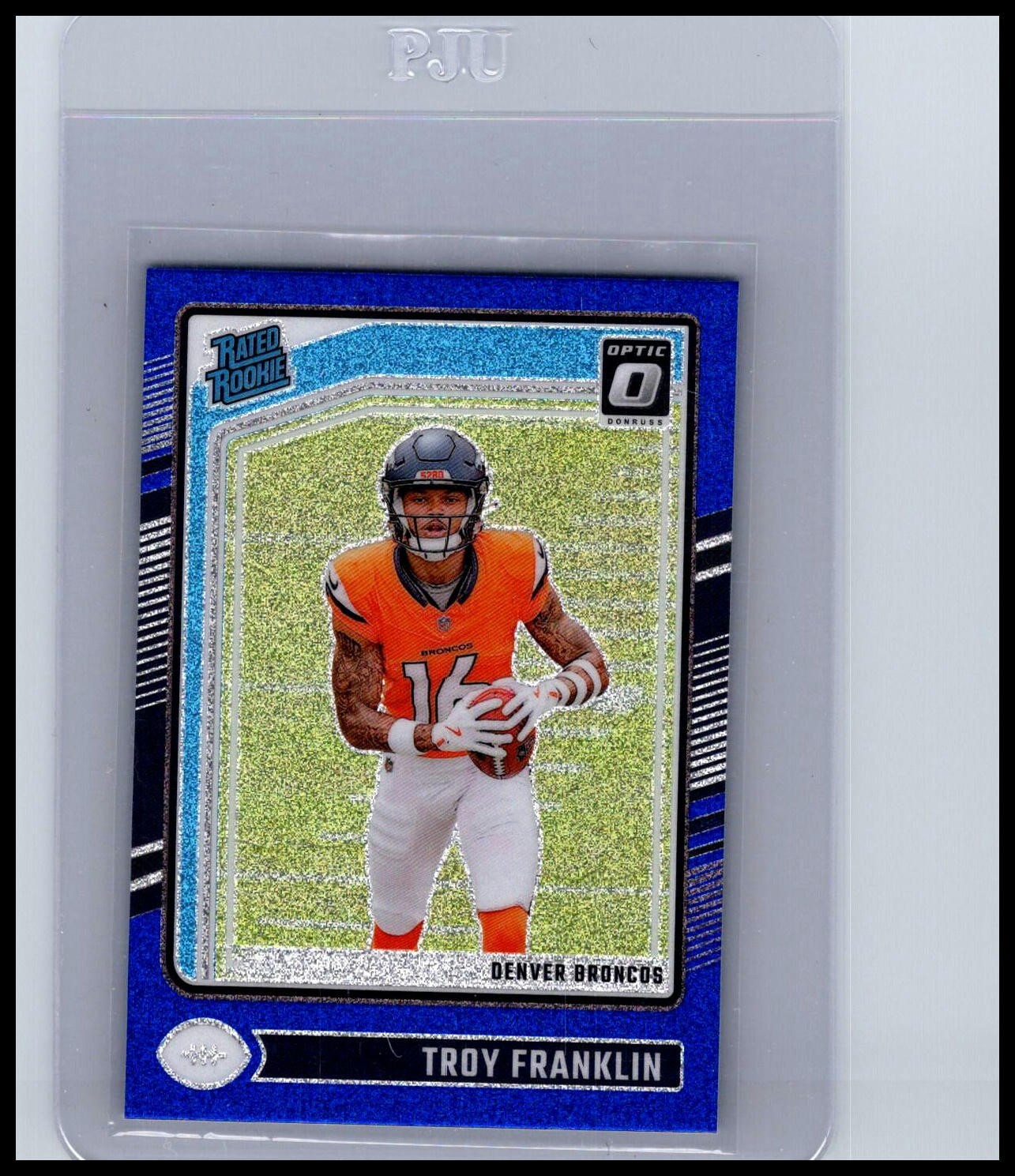 Troy Franklin 2024 Donruss Optic #294 Blue Glitter
