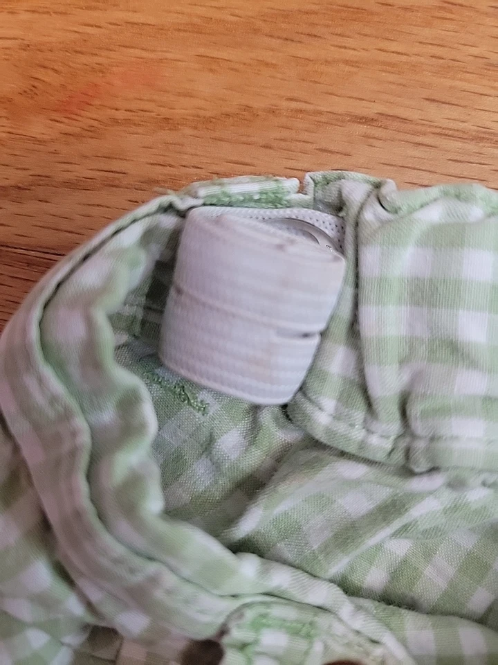 Gymboree Girls Shorts Size 6 Green Gingham Pink Ribbon Tulip - Image 4 of 4