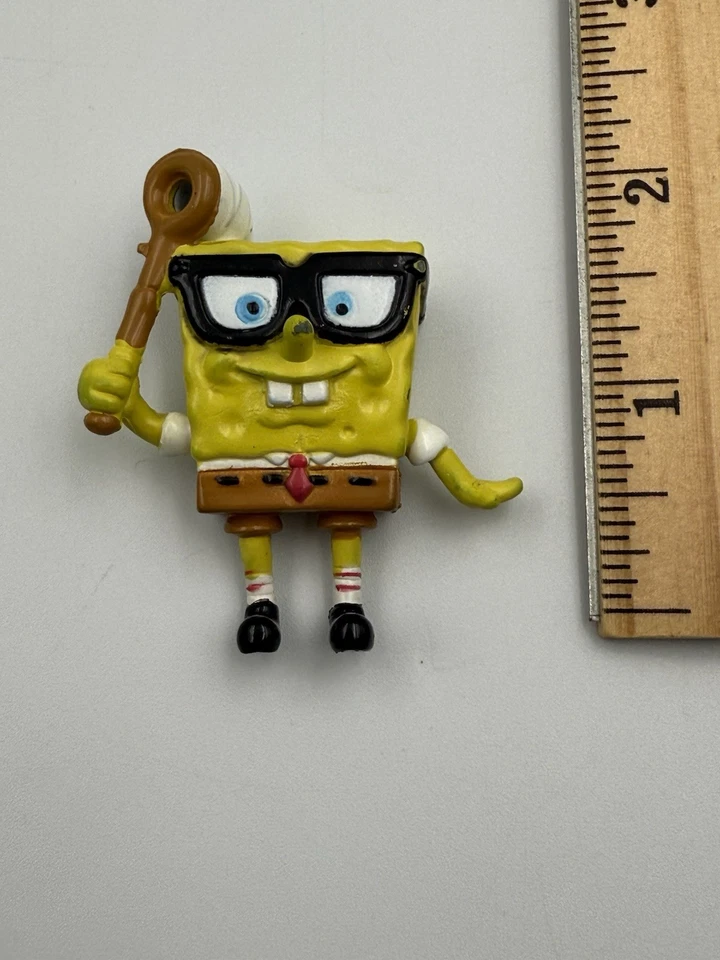 🧽 Винтажный Nickelodeon Губка Боб квадратные штаны мини фигурка лот из 3 - Viacom 2003 - Изображение 4 из 4
