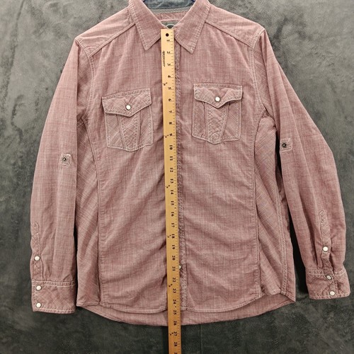 BKE Buckle Long Sleeve Western Pearl Snap Shirt Mauve Pink Herren Gr. M - Bild 7 von 15