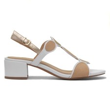 Marco Tozzi Womens Sandals White Adults Ladies Heeled Heels Vegan Buckle SIZE