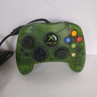 Original Xbox Controller S-Type Halo Green Genuine OEM W/ Break Away