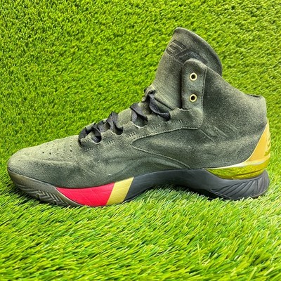 Size 13 - Under Armour Curry 1 Lux Suede Mid Downtown Green for