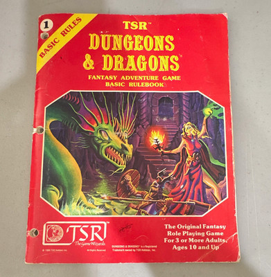 TSR Dungeons & Dragons Basic Rules Rulebook 1981 MPN 2014 Age 10+ 17+
