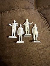 10 Unpainted Marx Toys US Presidents Figurines. All Different. Great Condition