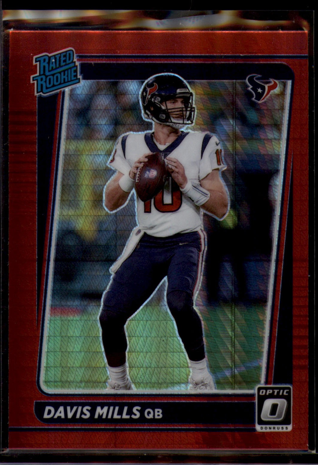 2021 Donruss Optic #222 Davis Mills Red Hyper RC Houston Texans Rookie