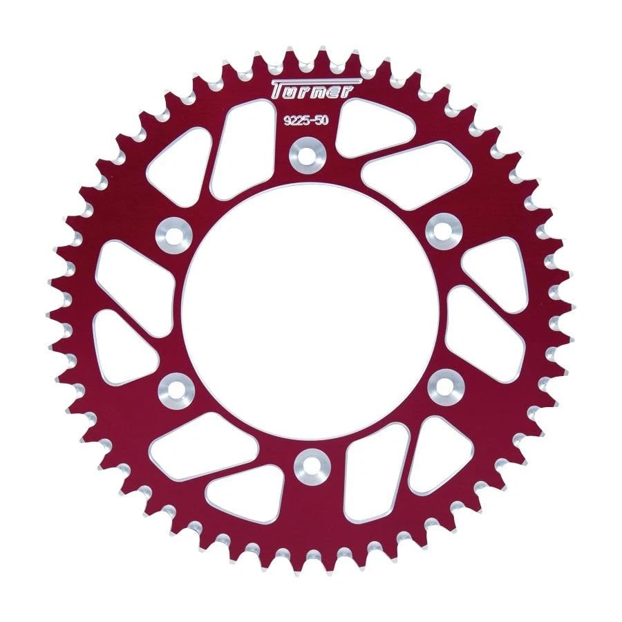 Piñón trasero de aluminio Turner Performance Products - rojo, 520 / 50T 9119 50 ROJO Foto 3 de 3