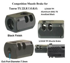 1/2x28 1/2-28 TPI Muzzle Brake Compensator For Taurus TX22-22LR Threaded Barrel