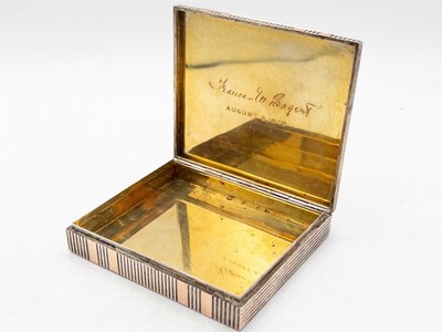 Tiffany & Co 14k Rose Gold Sterling Silver BOGART Cigarette BOX 129g RARE