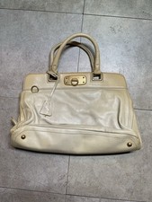 Prada Saffiano Lux Bag Bauletto White Stained Used