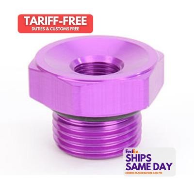 Magnaflow Fuel Systems MP-3072, One Purple Aluminum 8An Straight Port Plug W/ 1/ - Picture 1 of 10