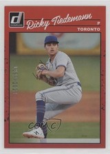 2023 Donruss Retro 1990 Variation Holo Red Ricky Tiedemann (Reversed Image) bn5