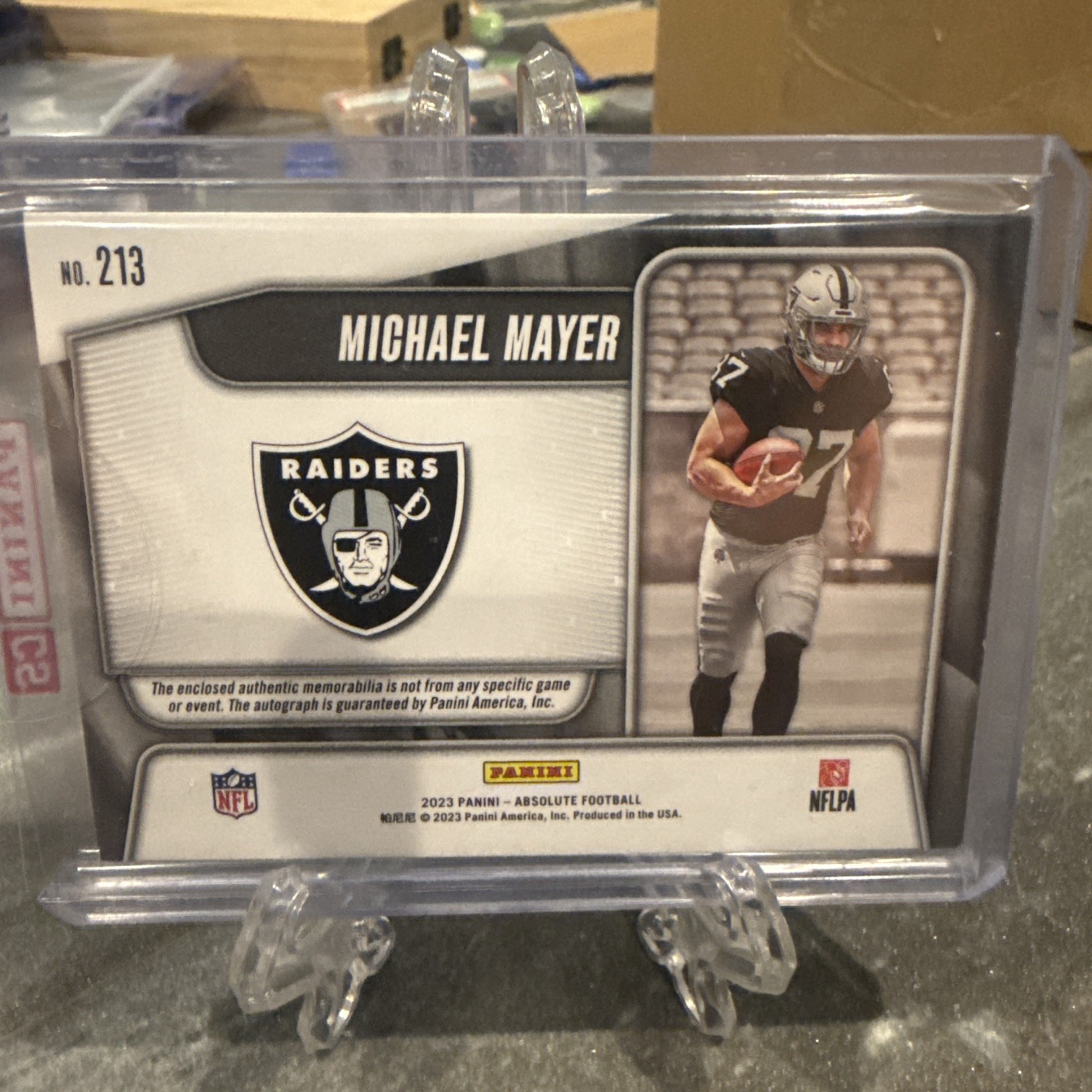 Michael Mayer 2023 Panini Absolute Rookie Premiere RPA Auto Patch Ball /99 NRMT+ view 2