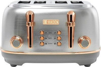 Heritage 4-Slice Stainless Steel Toaster with Adjustable Browning & Grip Feet