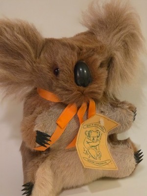 7'' Koala Bear Made in Australia with Genuine Kangaroo Fur Stuffed Animal New Tag