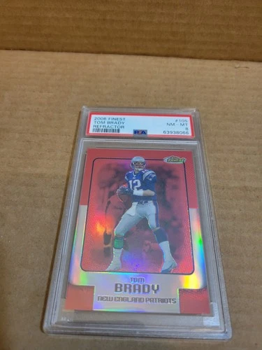 2006 FINEST RED REFRACTOR #105 TOM BRADY 141/399 PSA 8