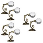 3 Pack Curtain Tie Backs Hooks Vintage Drapery Crystal Holdbacks