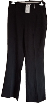 H&M - schwarze Damenhose mit flacher Vorderseite - 16 - neu mit Etikett