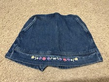 vintage Mckids denim skort with floral embroidery Size 5