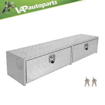 #ad 72quot;x13quot;x16quot; Aluminum Storage Tool Box 4x Chain 2x Lock For Truck for Garage RV $397.57