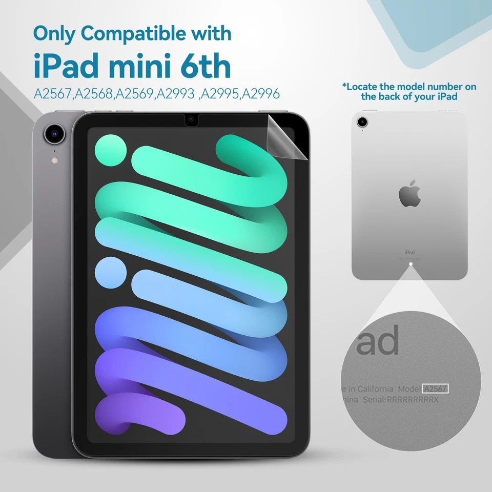 Protector de pantalla Penstudio Paper-Feel para iPad mini 6 / A17 Pro | Antirreflejo Foto 2 de 4