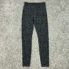Athleta Pants Women Small Gray Leopard Print Elation High Rise Leggings Yoga Gym