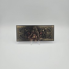 Gold Foil Plated Sexy  Halloween Witch Collectable Banknote   