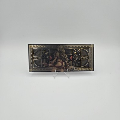  Gold Foil Plated Sexy  Halloween Witch Collectable Banknote   