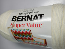Bernat Super Value Yarn -Winter White-440 Yards-100 Acrylic-NEW