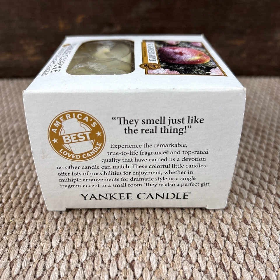 Yankee Candle Sugared Apple Scented Tea Light Candles Open Box Of 10 Retired - Image 3 of 3