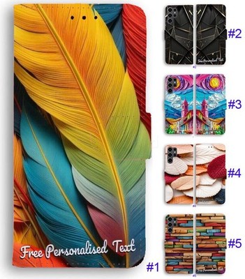 Personalised Text Wallet Phone Cover For Samsung Note20/10/9/8/5/4 Series