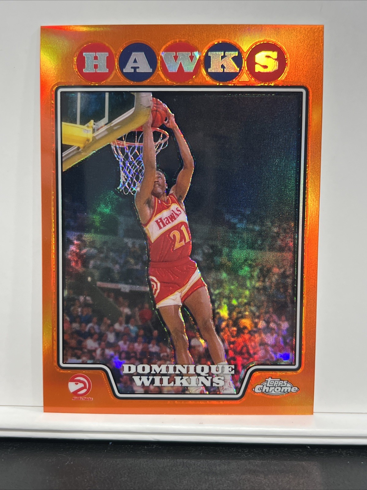 2008-09 Topps Chrome Dominique Wilkins Orange Refractor /499