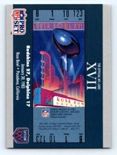 1990-91 Pro Set Super Bowl XXV Silver Anniversary  #17 SB XVII Ticket FRESH PULL