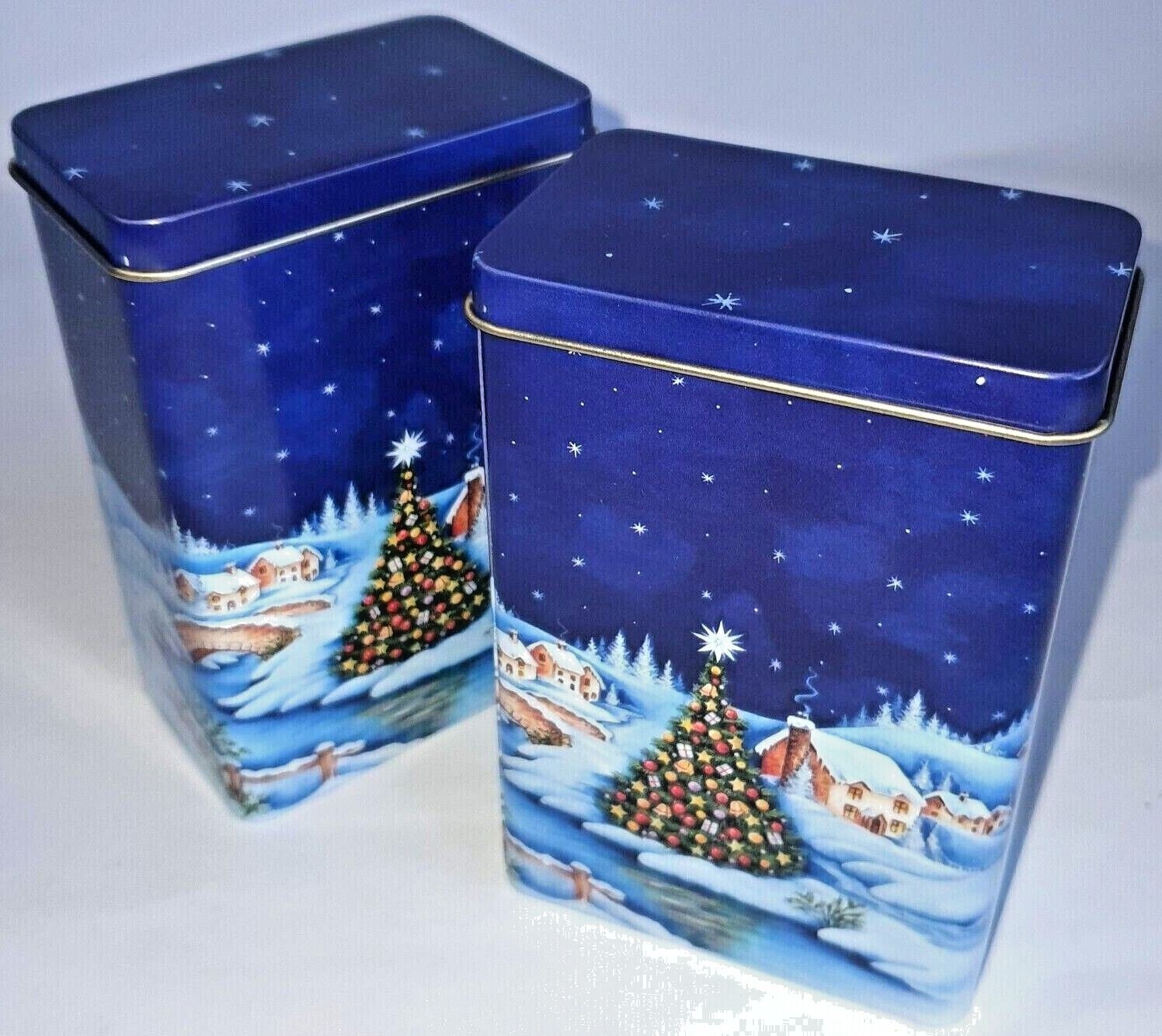 VALICLUD 12 Stück Blechdosen Rund - Weihnachts Keksdosen 7,5x7,5x4,5cm