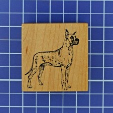 Great Dane Dog Breed PSX Wooden Rubber Stamp Made in USA f-482