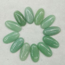 Natural green aventurine Oval CAB CABOCHON beads 15x30mm 20pcs/lot Wholesale
