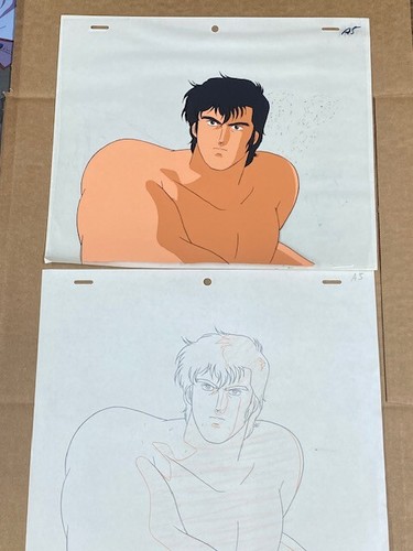 City Hunter Ryo Saeba Cel A5 Tsukasa Hojo con boceto Douga - Imagen 1 de 3