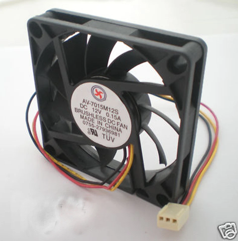40pcs Brushless DC Cooling Fan 70x70x15mm 70mm 7015 11 blades 12V 3pin Connector - Image 3 of 4